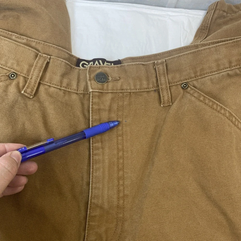 Gravel Gear Carpenter Pants 40/30‎ Relaxed Fit Brown Heavy Duty 100% Cotton SEE